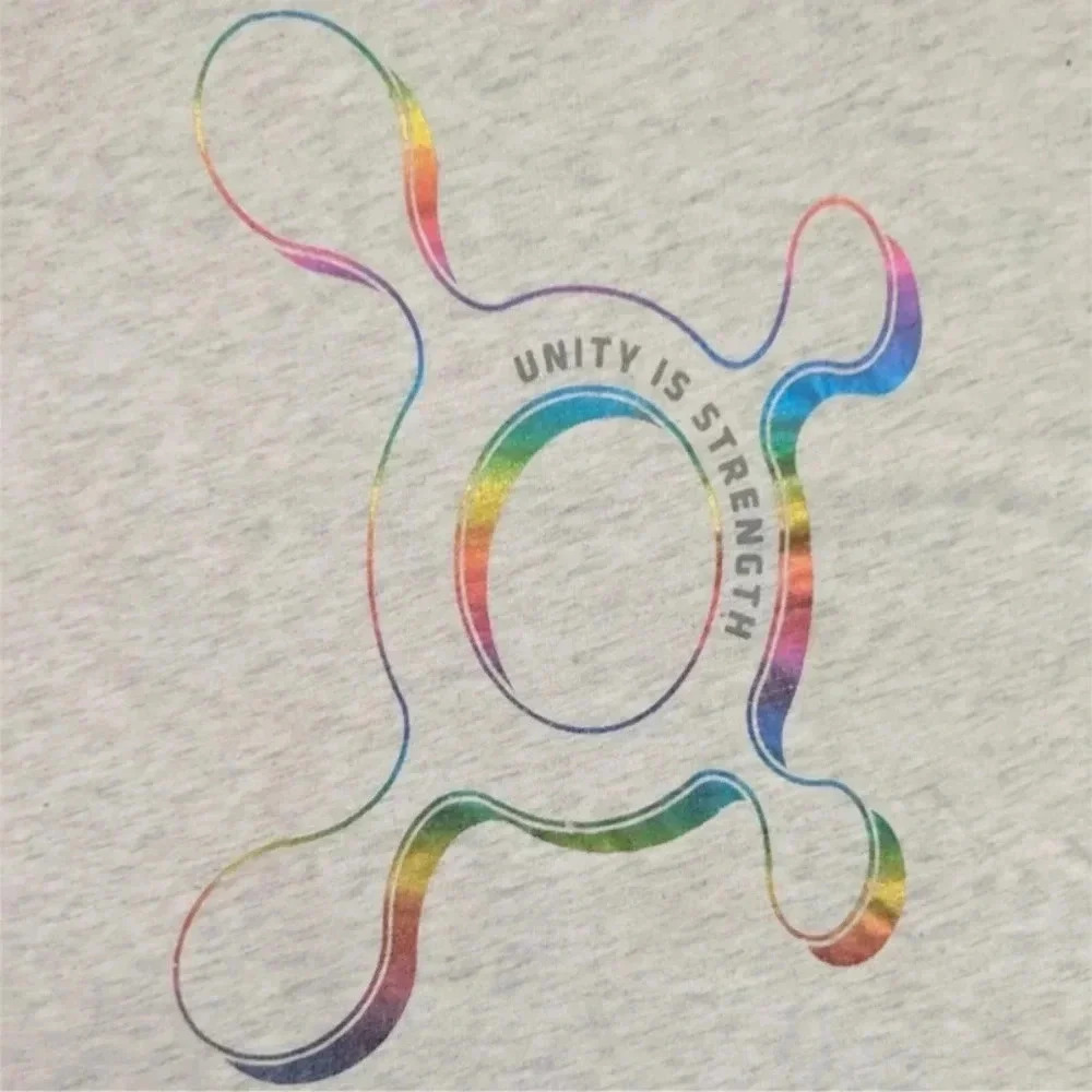 Unity is Strength Tank Top‎ Womens XS Gray Rainbow Science Diversity Equality - Picture 2 of 5